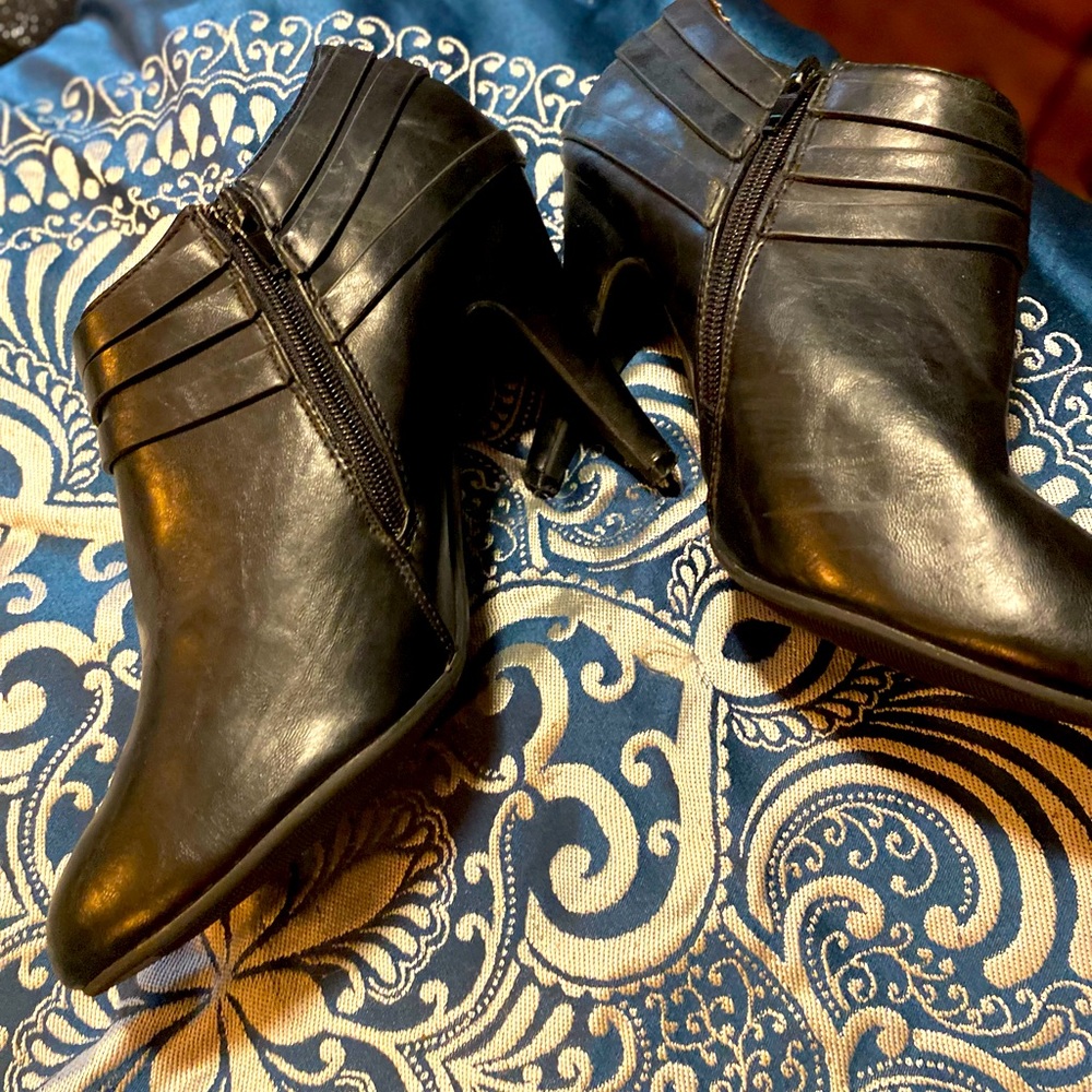 Black leather boot